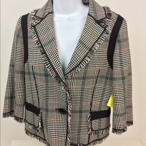 Etcetera Plaid Blazer Jacket NEW